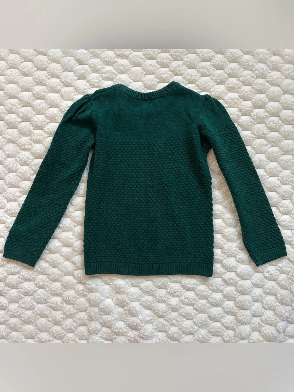 Gymboree Bubble Stitch Girls Sweater Size 12 Plaid Bow Detail Knit Holiday